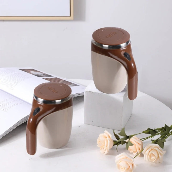 Premium Self-Stirring Smart Coffee Mug – Auto-Mix Heating Cup