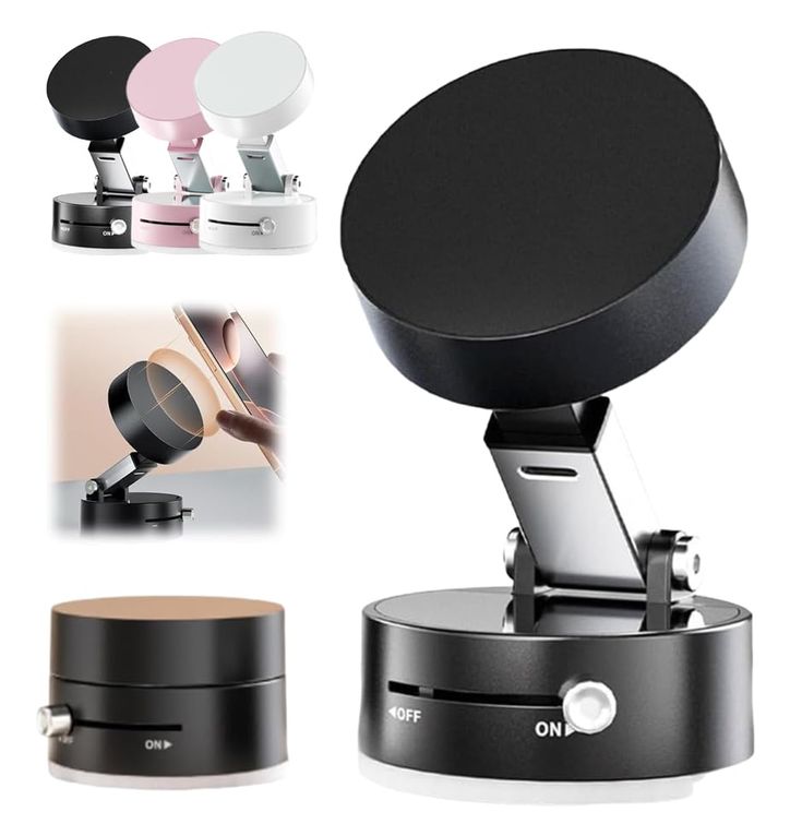 360° Rotating Magnetic Car Phone Holder with LED Light – Smart Motion Edition