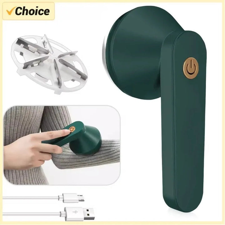 Premium Electric Fabric Lint Remover & Clothes Shaver – Modern Green Edition