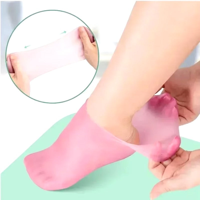 Premium Moisturizing Silicone Gel Spa Socks – Heel Repair & Foot Softening Treatment