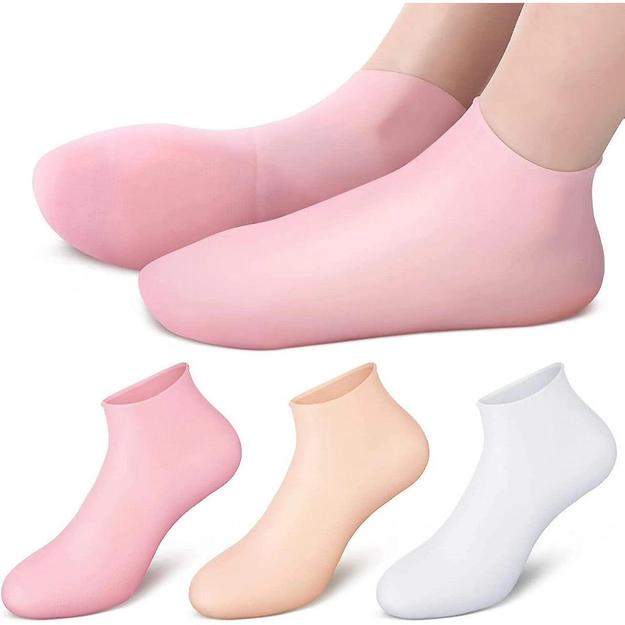 Premium Moisturizing Silicone Gel Spa Socks – Heel Repair & Foot Softening Treatment