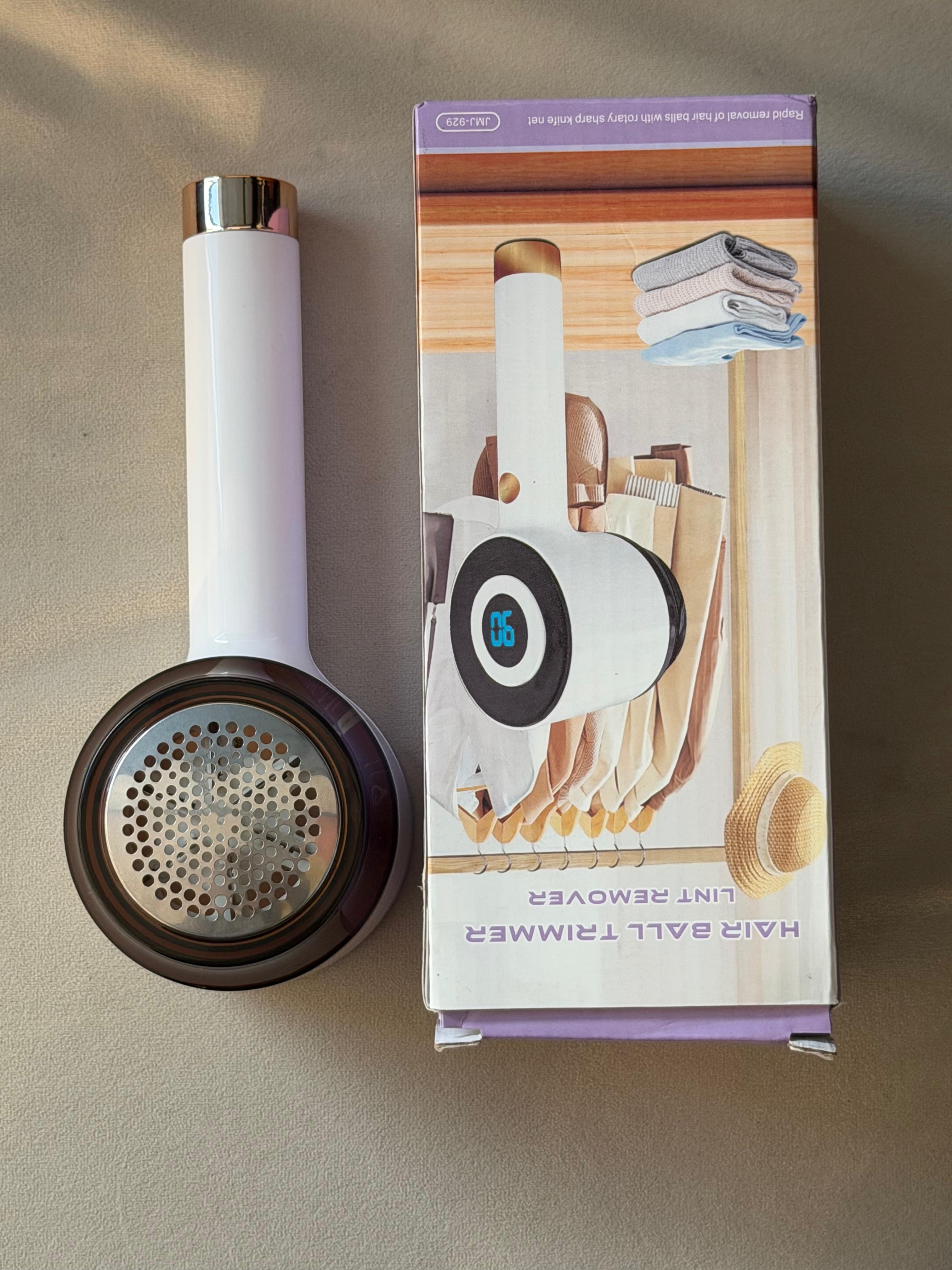 Luxury Electric Fabric Lint Remover & Clothes Shaver – White Gold Edition